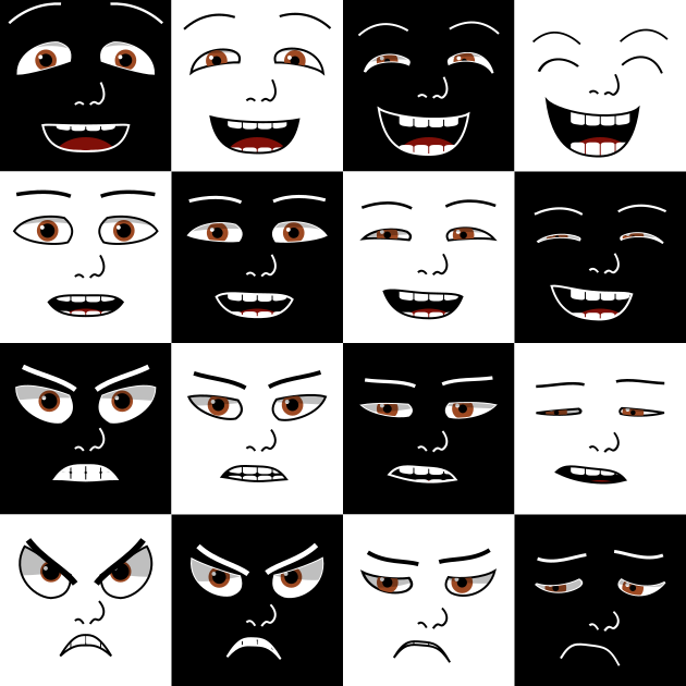 Paramojis on a checkerboard